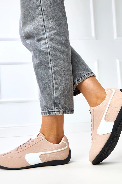 Baskets roses avec accent blanc Manaar Baskets roses avec accent blanc Manaar