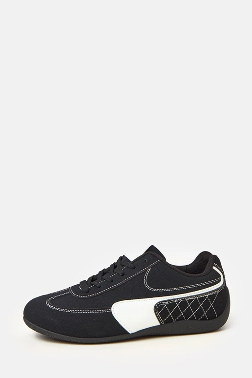 Baskets noires avec accent blanc Manaar Baskets noires avec accent blanc Manaar