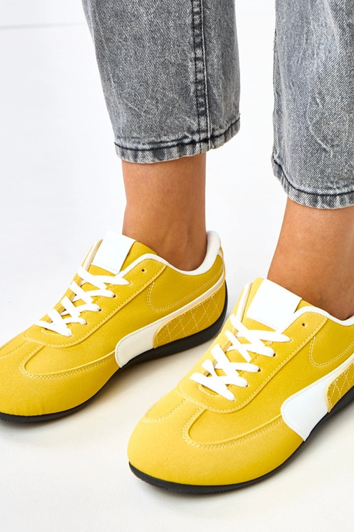 Baskets jaunes avec accent blanc Manaar Baskets jaunes avec accent blanc Manaar