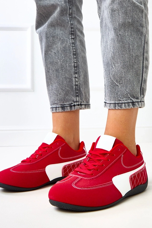 Baskets rouges avec accent blanc Manaar Baskets rouges avec accent blanc Manaar