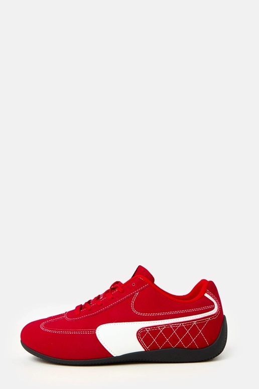 Baskets rouges avec accent blanc Manaar Baskets rouges avec accent blanc Manaar