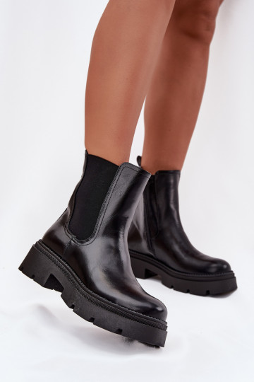 réchauffer bottes élégantes Au Château couleur noire Niviane 2
