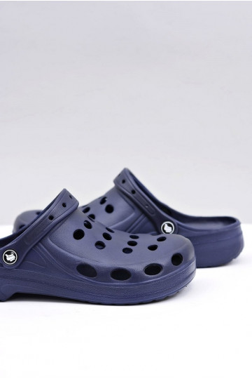 Männlich Hausschuhe Sandalen Do Ogrodu Basen Dunkelblau