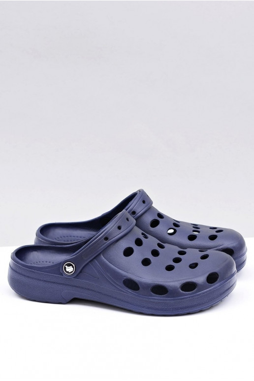 Mâle Chaussons des sandales Do Ogrodu Basen bleu foncé