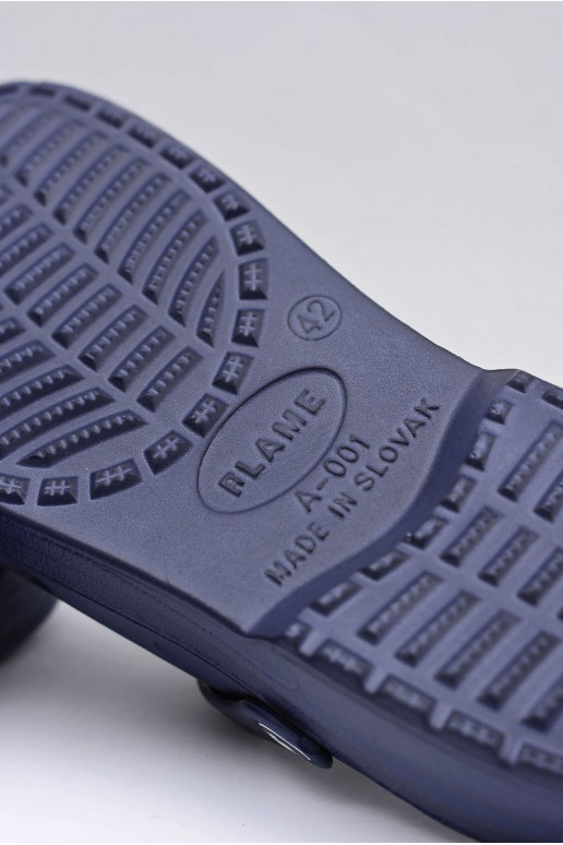 Männlich Hausschuhe Sandalen Do Ogrodu Basen Dunkelblau