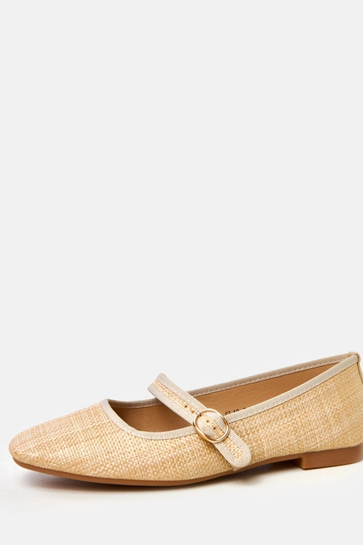 Sandfarbene geflochtene Ballerinas... Sandfarbene geflochtene Ballerinas...