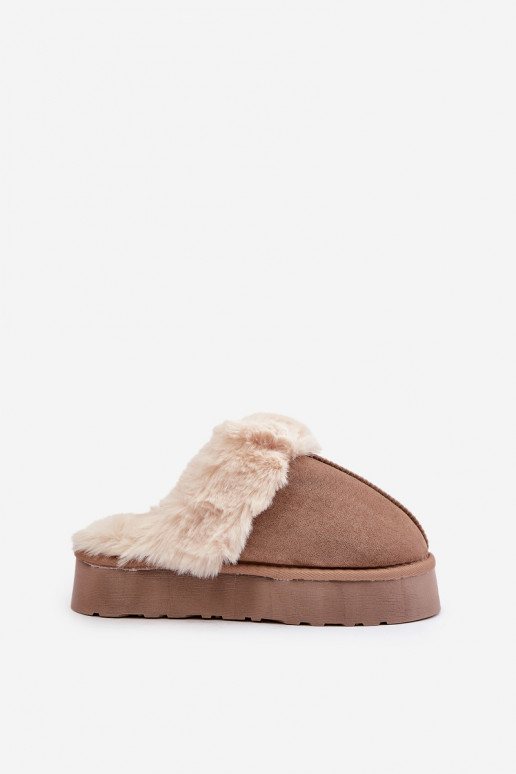 Hausschuhe Schneestiefel Feminin Auf dicker Sohle mit Pelzmantel Beige Doriola Hausschuhe Schneestiefel Feminin Auf dicker Sohle mit Pelzmantel Beige Doriola