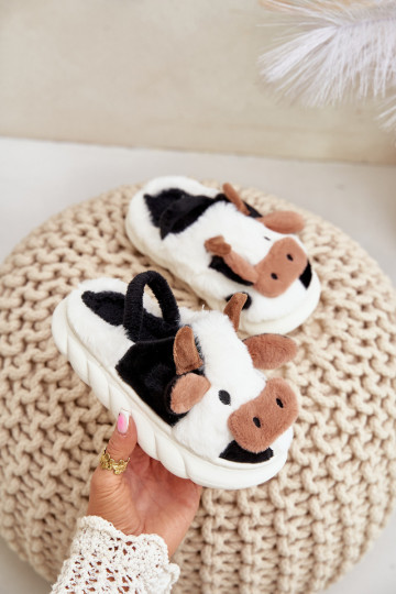 Puéril avec un manteau de fourrure Chaussons Avec un thème KroÀy couleur blanche Tamorrin