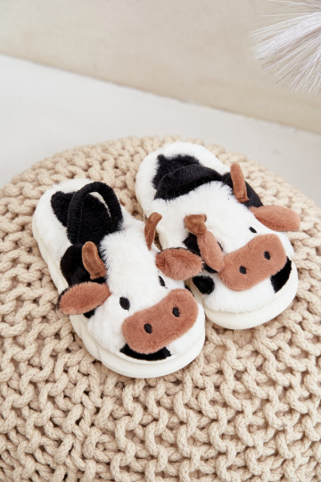 Puéril avec un manteau de fourrure Chaussons Avec un thème KroÀy couleur blanche Tamorrin 2