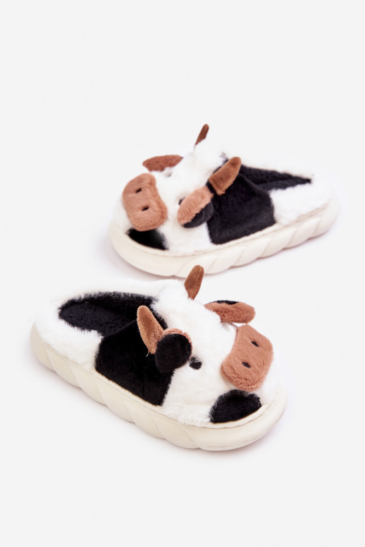 Puéril avec un manteau de fourrure Chaussons Avec un thème KroÀy couleur blanche Tamorrin Puéril avec un manteau de fourrure Chaussons Avec un thème KroÀy couleur blanche Tamorrin