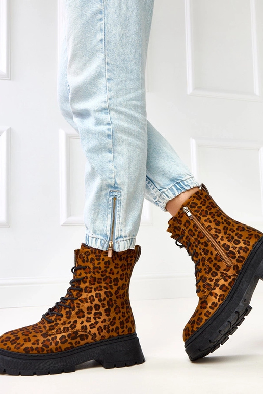 Braune Stiefeletten mit...