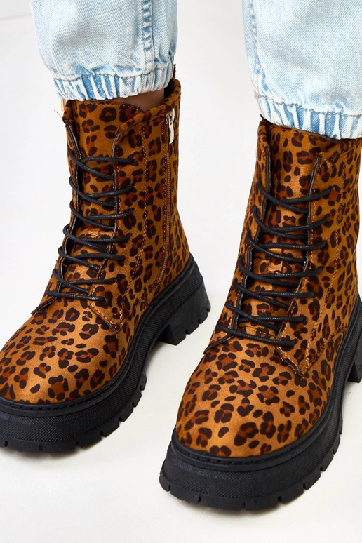 Braune Stiefeletten mit...