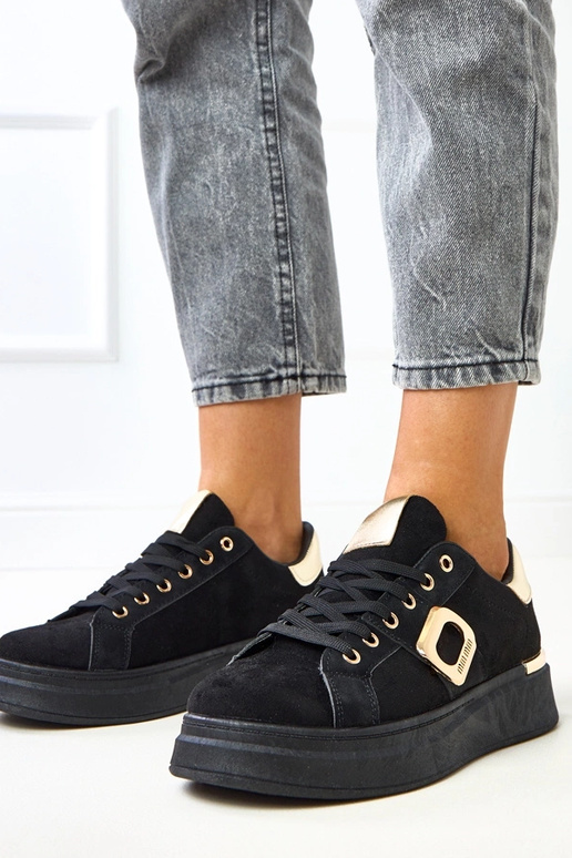 Baskets noires avec plateforme et... Baskets noires avec plateforme et...