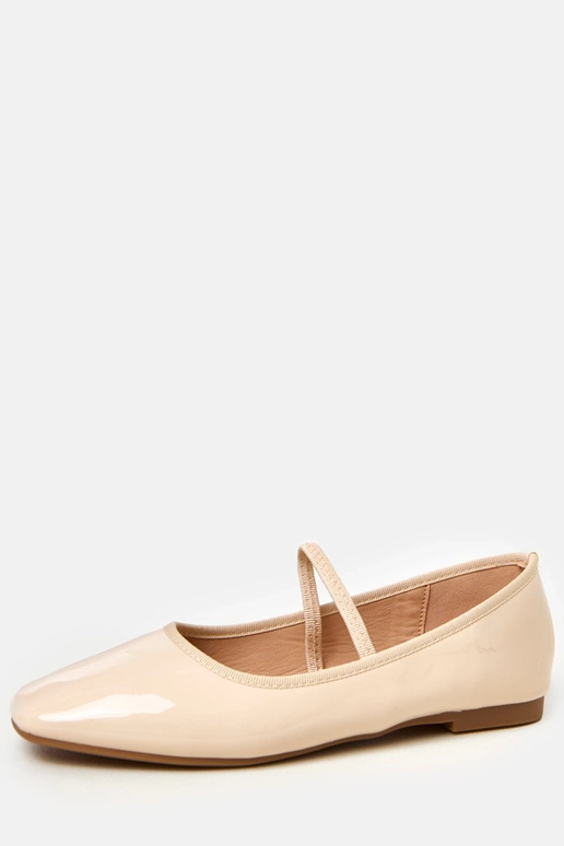 Ballerines beige verni avec... Ballerines beige verni avec...