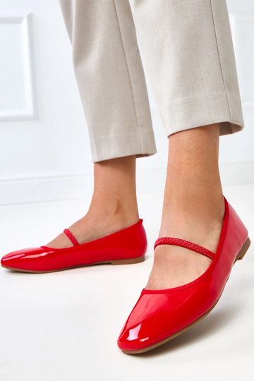 Ballerines rouges verni...