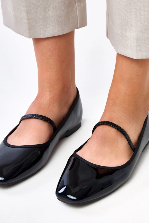 Ballerines noires verni avec...