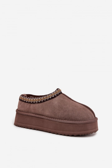 Faible en daim Bottes de neige FémininHaftem avec une plateforme Vinceza 97960 marron 2