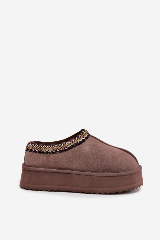 Faible en daim Bottes de neige FémininHaftem avec une plateforme Vinceza 97960 marron