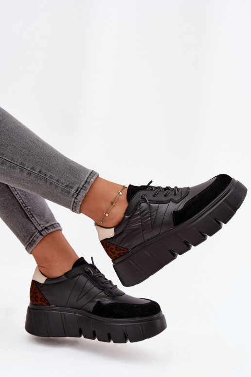 baskets Chaussures modèle baskets Féminin avec une plateforme Vinceza 58565 couleur noire baskets Chaussures modèle baskets Féminin avec une plateforme Vinceza 58565 couleur noire