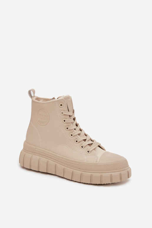 sich Zuarm laufen Freizeitschuhe mit einer Plattform aus Öko-Leder Big Star SS274535 Beige sich Zuarm laufen Freizeitschuhe mit einer Plattform aus Öko-Leder Big Star SS274535 Beige