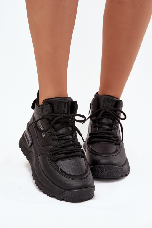 Turnschuhe Feminin mit einer Plattform Big Star SS274509 schZuarze Farbe