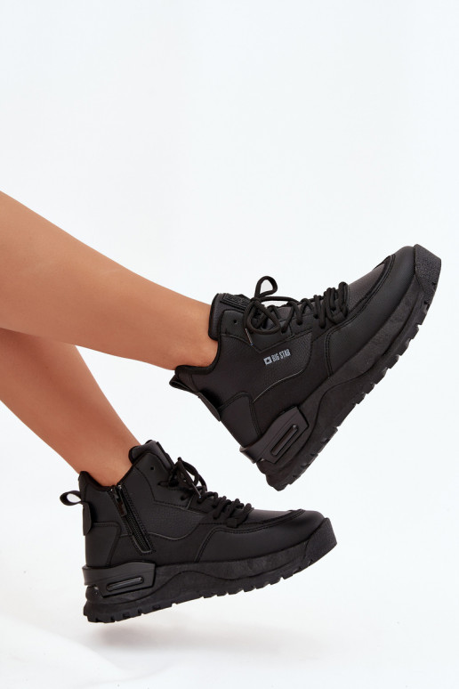 Turnschuhe Feminin mit einer Plattform Big Star SS274509 schZuarze Farbe