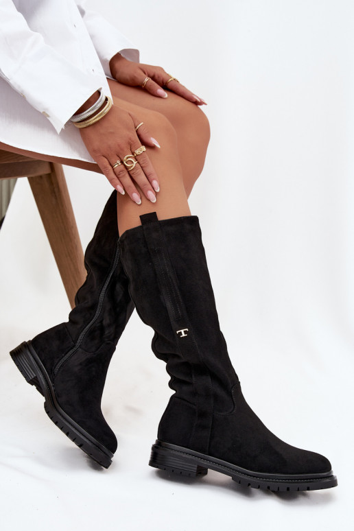 INarme laarzen Op płaskim Obcasie van eco-suèdeoIne zInart Delyssa