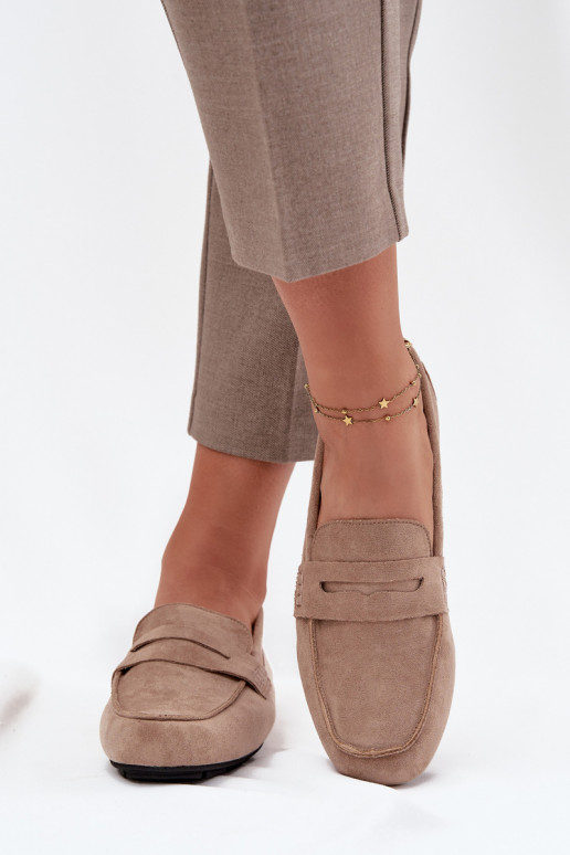 Mocassins Mocassins Dames plat beige Roseline