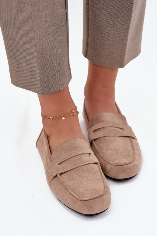 Mocassins Mocassins Dames plat beige Roseline