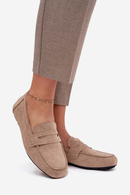 Mocassins Mocassins Dames plat beige Roseline