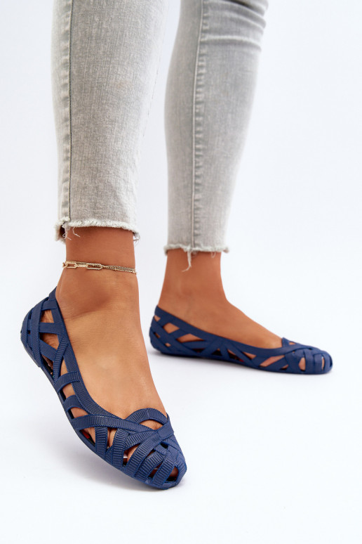 Dames Rubber Ballerinas donkerblauIn Salam Dames Rubber Ballerinas donkerblauIn Salam