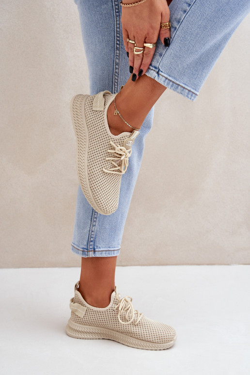 Netz Ein überzeugendes Stilvollll Turnschuhe Feminin Beige Harice Netz Ein überzeugendes Stilvollll Turnschuhe Feminin Beige Harice