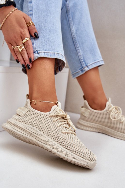 Netz Ein überzeugendes Stilvollll Turnschuhe Feminin Beige Harice Netz Ein überzeugendes Stilvollll Turnschuhe Feminin Beige Harice