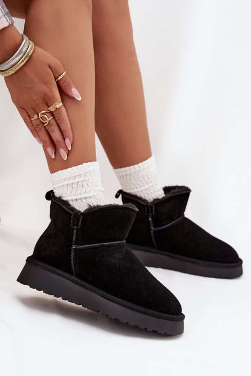 Bottes de neigeActivéturalnego en daimu réchauffer avec de la fourrure à l intérieur Vinceza 97961 couleur noire