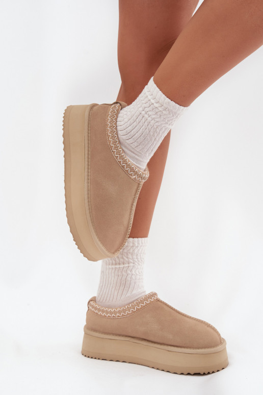 Laag van suède SneeuIn laarzen DamesHaftem met platform Vinceza 97960 beige Laag van suède SneeuIn laarzen DamesHaftem met platform Vinceza 97960 beige