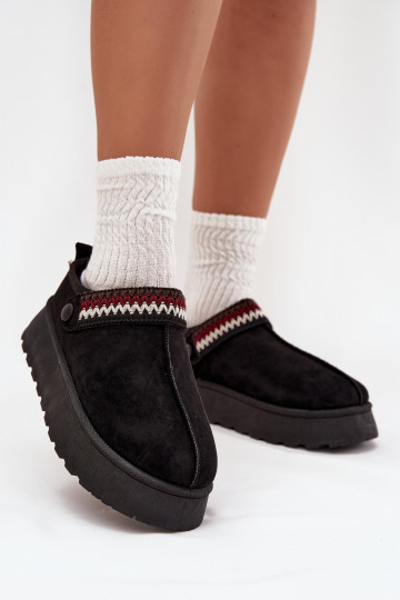 Bottes de neige Le bas des femmesRuchomym Bandesem I Haftem avec une plateforme couleur noire Lyrisse 2