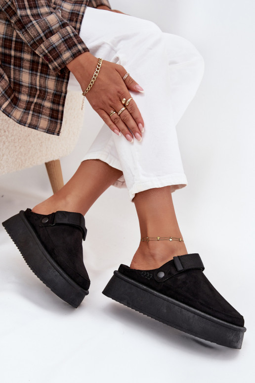 Schneestiefel Feminin mit einer Plattformmit Klebeverschlussem schZuarze Farbe Jorielle Schneestiefel Feminin mit einer Plattformmit Klebeverschlussem schZuarze Farbe Jorielle