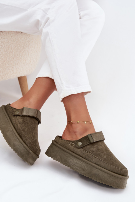 SneeuIn laarzen Dames met platformmet lijmbevestigingem kaki kleuren Jorielle SneeuIn laarzen Dames met platformmet lijmbevestigingem kaki kleuren Jorielle