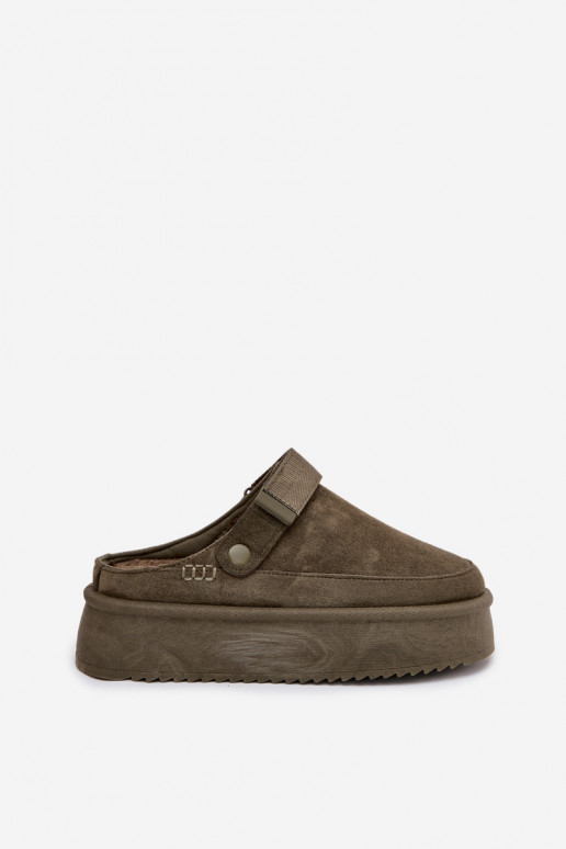 Schneestiefel Feminin mit einer Plattformmit Klebeverschlussem Khaki-Farbe-Farbe Jorielle Schneestiefel Feminin mit einer Plattformmit Klebeverschlussem Khaki-Farbe-Farbe Jorielle