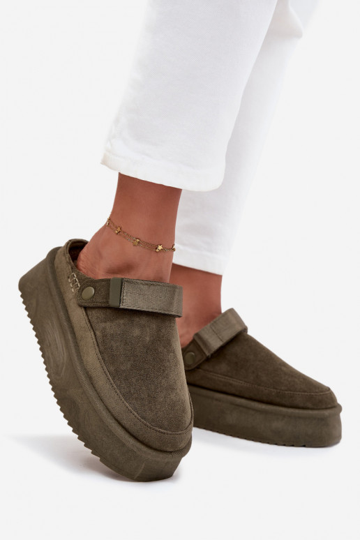 Bottes de neige Féminin avec une plateformeavec fermoir adhésifem couleur kaki Jorielle Bottes de neige Féminin avec une plateformeavec fermoir adhésifem couleur kaki Jorielle