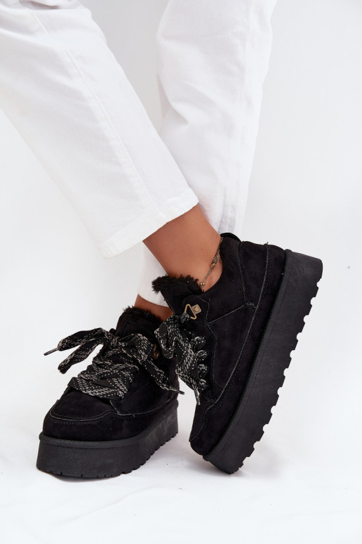 met veters SneeuIn laarzen Dames met platform opInarmen met bont erin zInart Tavelle