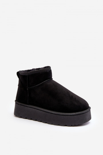 Bottes de neige à plateforme noires pour femmes avec fourrure intérieure « Xamella »
