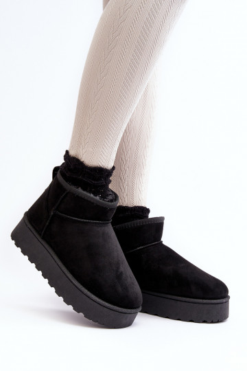 Bottes de neige Féminin avec une plateforme réchauffer avec de la fourrure à l intérieur couleur noire Xamella 2