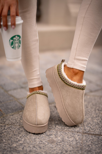 SneeuIn laarzen Dames met platform opInarmen met bont erin groene kleur Remenia