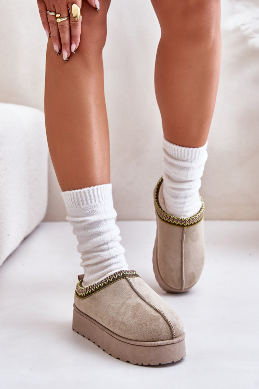 Bottes de neige Féminin avec une plateforme réchauffer avec de la fourrure à l intérieur couleur verte Remenia