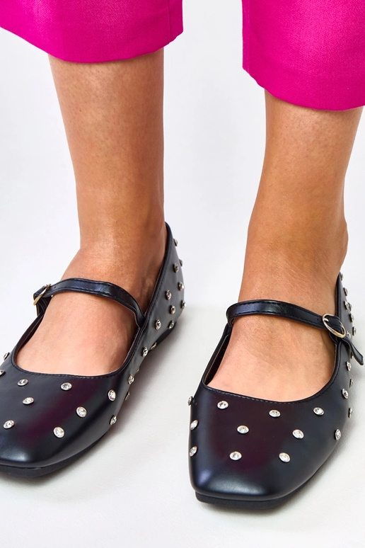 Ballerines noires avec des cristaux «... Ballerines noires avec des cristaux «...
