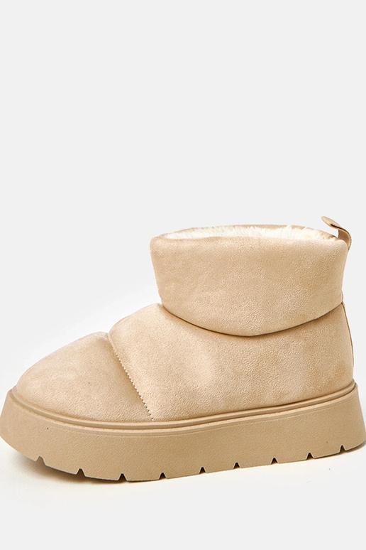 Bottes de neige beiges claires...