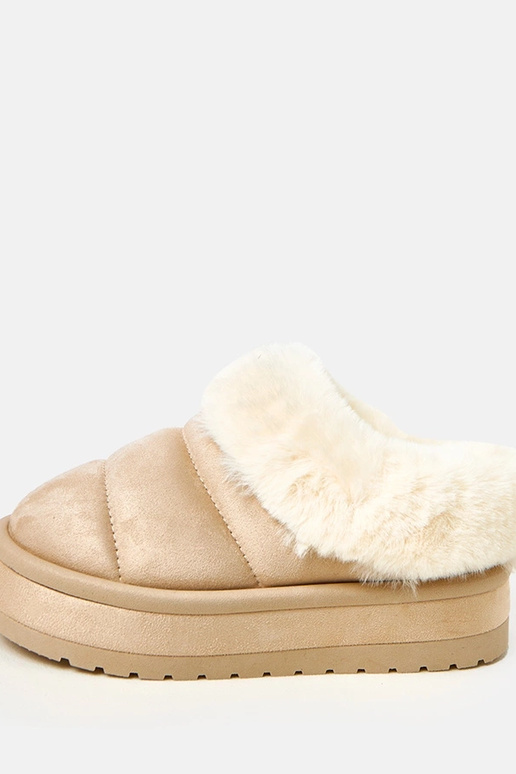 Bottes de neige courtes beiges...