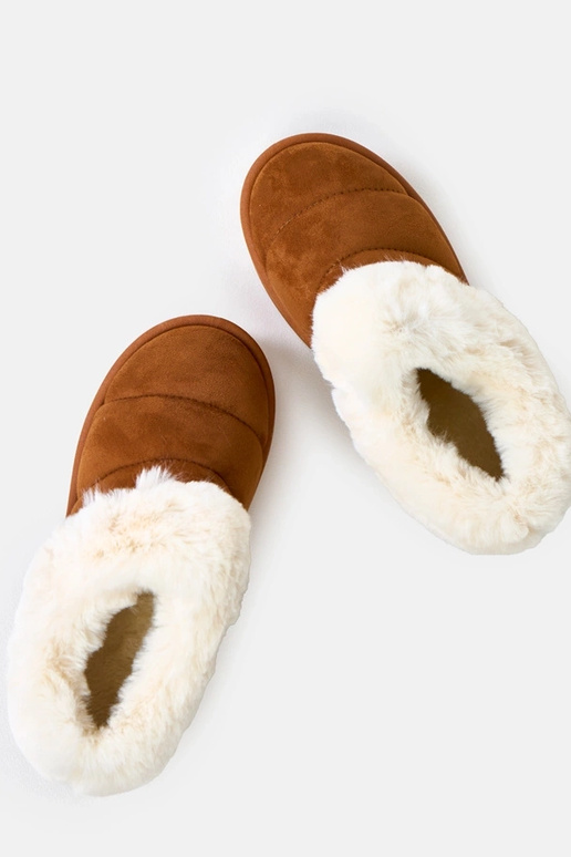 Bottes de neige courtes marron...