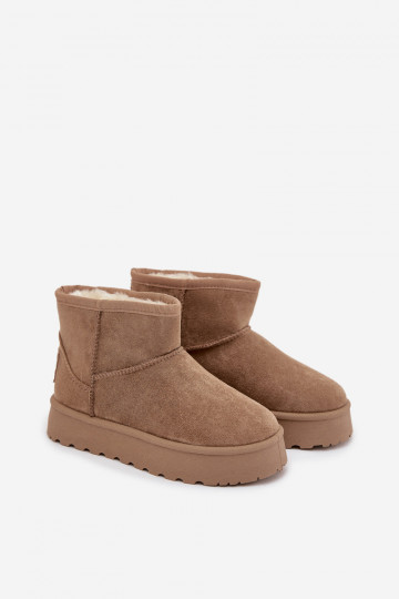 Bottes de neige Puéril réchauffer avec de la fourrure à l intérieur SS374020 beige